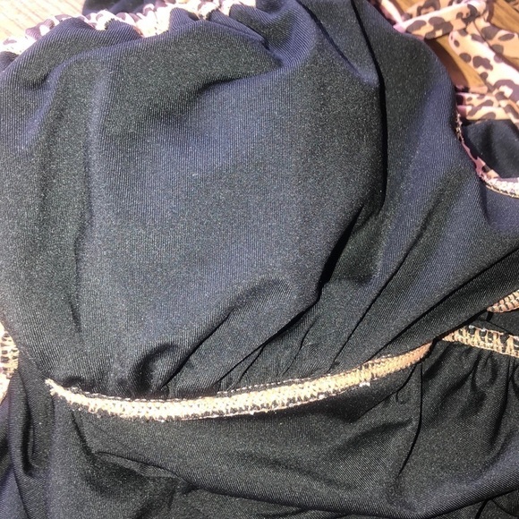 Fashion Union Maternity Animal Print Tie Shoulder Keyhole Detail Swimsuit Size 6 - Picture 15 of 16